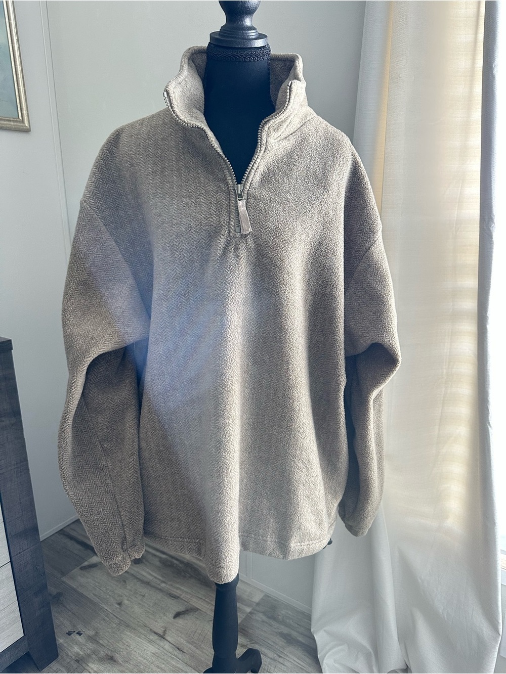 Northwest Territory Men's Zip-Up Sweater in Light Taupe